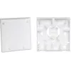 GETFORT GF-FO2P FTTH fiiberoptiline abonendipistikupesa SC/APC ja LC/APC adapteritega, 2-pordiline seinakarp, single-mode, valge