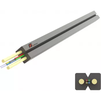 GETFORT GF-FRP-2J LSOH Sise-kiudoptiline kaabel FTTH, 2 kiudu, Ühemoodiline G.657.A2, 1m, Valge