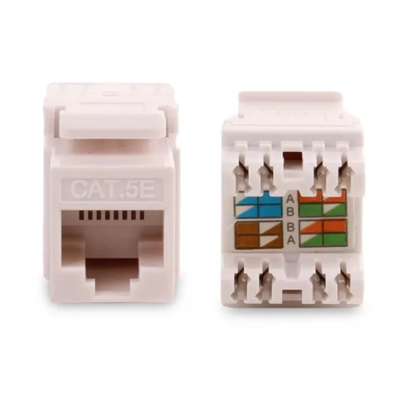 GETFORT GF-K5EUTP Cat.5e UTP keystone-moodul RJ45, valge
