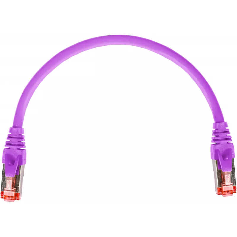 GETFORT GF-PC6ASFTP-0.25V Cat.6A S/FTP LSOH patch-kaabel 0,25m lilla