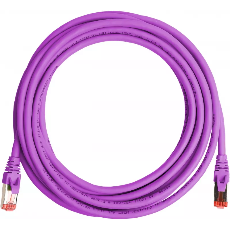 GETFORT Cat.6A S/FTP LSOH Patch Cable 3m Lilla