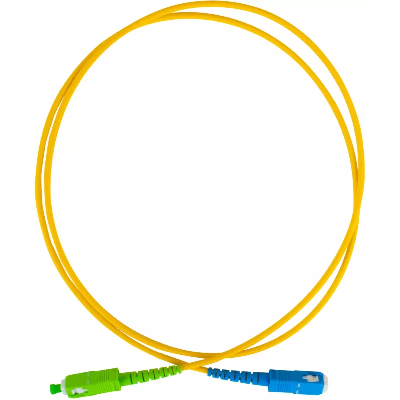 GETFORT GF-SUSAS5 Single-Mode Fiiberühenduskaabel SC/UPC kuni SC/APC Simplex 5m LSZH Kollane