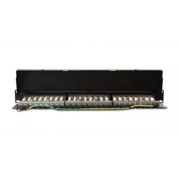 GETFORT PGF-6FTP24-B6 Patch-paneel FTP Cat.6 24-Pordiline 19-tolline 1U Must