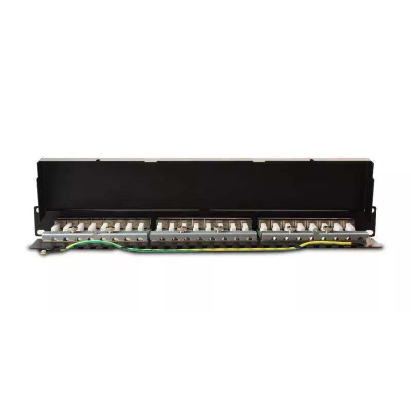 GETFORT PGF-6FTP24-B6 Patch-paneel FTP Cat.6 24-Pordiline 19-tolline 1U Must