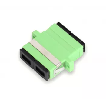 GETFORT SC/APC Duplex Fiiberoptiline Adapter, Single-mode, Roheline, Äärikuga paneelikinnitus