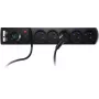 GETFORT liigpingekaitsega pikendusjuhe 5P-1.5M-B-USB, 5 pistikupesa, 2 USB, 1.5m, must