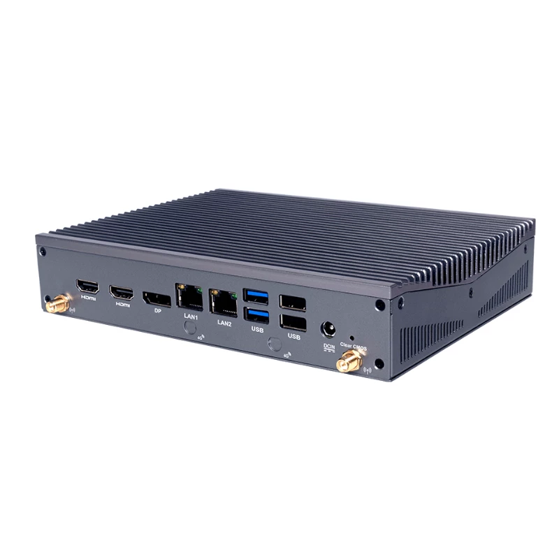 Giada DF612 ventilaatorita mini-PC, Intel Core i5-1235U, 2x DDR4 SO-DIMM, 2x 2.5GbE LAN, Dual COM, 4K Dual Display, alumiiniumkorpus, Barebone