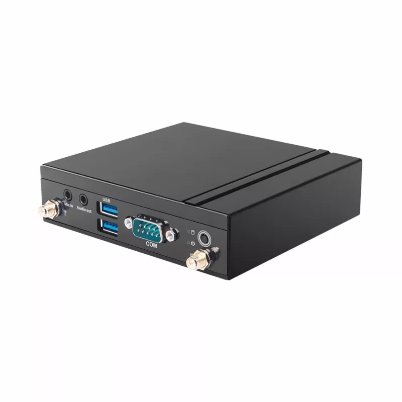 Giada VM23 ventilaatorita 4K digitaalse signaali meediapleier - Intel Celeron J3160, 4GB muutmälu, 64GB SSD, kahekordne HDMI, DisplayPort, kahekordne GbE, VESA kinnitus