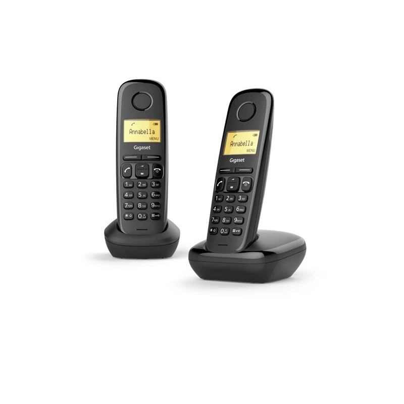 Gigaset A170 Duo must DECT juhtmevaba telefon vastuvõtjaga, 2 toru, ECO DECT
