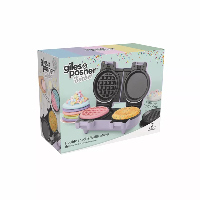 Giles & Posner EK5923GSPPVDE Double Snack & Waffle Maker 900 W Must/Hõbe