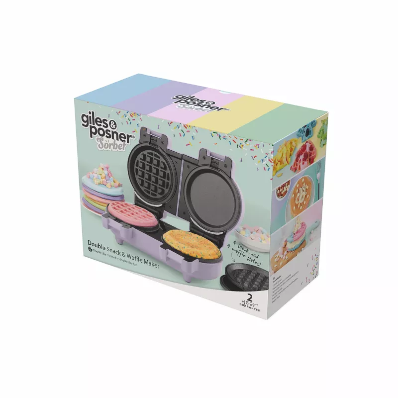 Giles & Posner EK5923GSPPVDE Double Snack & Waffle Maker 900 W Must/Hõbe