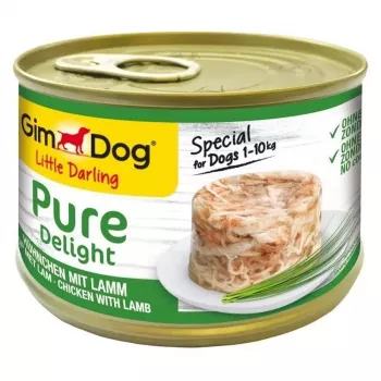 GimCat Pure Delight kana lambalihaga täiendav märg kassitoit, 150 g kotike