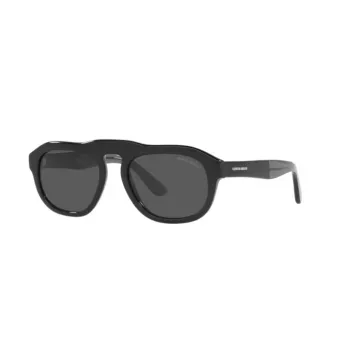 GIORGIO ARMANI MAN AR8173-500187 Ristkülikukujulised päikeseprillid Must/Hall 52mm