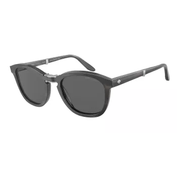 Giorgio Armani meeste AR8170-5964B1 Havana atsetaat ruudukujulised päikeseprillid siniste gradiendläätsedega