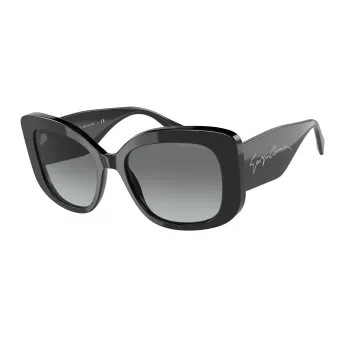 GIORGIO ARMANI PÄIKESEPRIILID AR8150-500111 Meeste Must Atsetaatraam Hallid Polükarbonaat Läätsed 53/18/140 mm