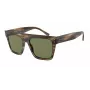 GIORGIO ARMANI Unisex Päikeseprillid AR8177-54092A - Triibuline Havana raam, tumerohelised läätsed, 52mm