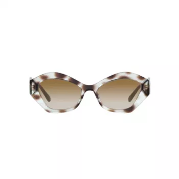 Giorgio Armani Naiste AR8144-588113 Havana Atsetaat Päikeseprillid - Ruudukujuline Raam, Pruun Gradientklaas, UV400