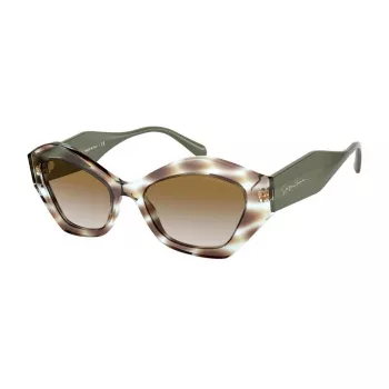Giorgio Armani Naiste AR8144-588113 Havana Atsetaat Päikeseprillid - Ruudukujuline Raam, Pruun Gradientklaas, UV400