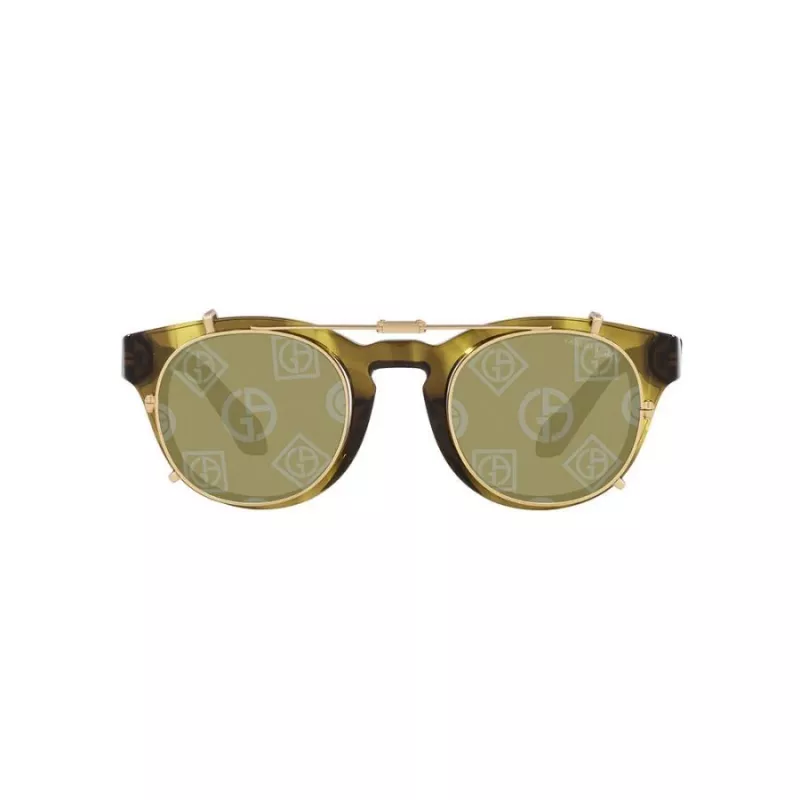 GIORGIO ARMANI naiste päikeseprillid AR8190U59871W - ristkülikukujuline atsetaatraam, hallid läätsed, 50/19/140 mm