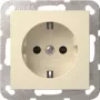 GIRA 445301 SCHUKO pistikupesa luugiga, System 55, kreemjas
