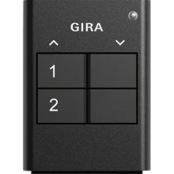 GIRA 535210 juhtmevaba kaasaskantav saatja süsteemile 3000, 2-kanaliline RF, patareitoitel, valge
