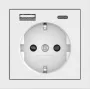 Gira SCHUKO pistikupesa USB toiteallikaga, 2x USB-A 5V 2.1A, süvispaigaldus, puhtvalge läikiv 245970