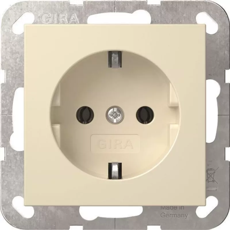 Gira System 55 SCHUKO Pistikupesa Kreemvalge (418801)