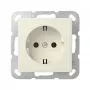 Gira System 55 SCHUKO Pistikupesa Kreemvalge (418801)