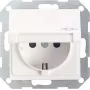 Gira System 55 Schuko pistikupesa sisu, puhtvalge läikiv, 16 A, 250 V, kruviklemmid, süvispaigaldus 045403