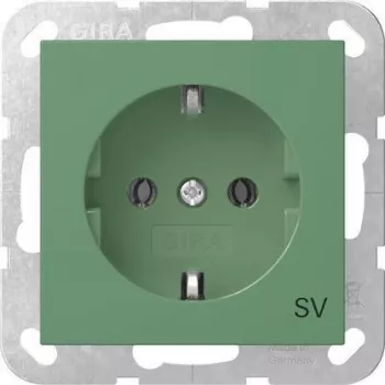 Gira System 55 SCHUKO pistikupesa sisu suurendatud puutekaitsega, roheline 4188107