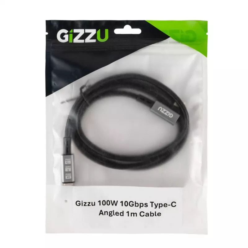 Gizzu 100W 10Gbps Type-C nurkkaabel 1m