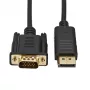 Gizzu 1080P DisplayPort-VGA kaabel 1,8 m polü