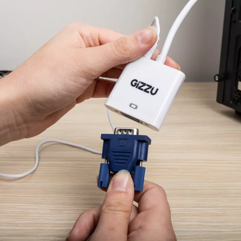 Gizzu 1080P HDMI-VGA adapter heliga