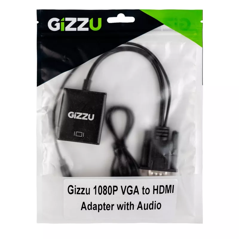 Gizzu 1080P VGA-HDMI adapter heliga