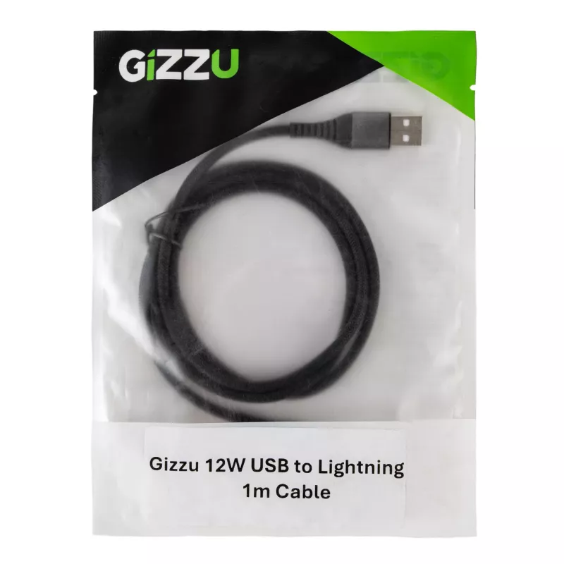 GIZZU 12W USB-A to Lightning kaabel 1m Valge