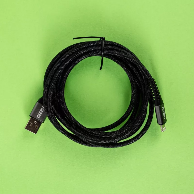GIZZU 12W USB-Lightning 2m kaabel – MFi sertifitseeritud kiirlaadimine ja sünkroonimine