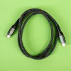 GIZZU 240W 480Mbps USB-C to USB-C punutud kaabel 1m must