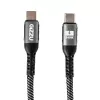 GIZZU 240W 480Mbps USB-C to USB-C punutud kaabel 1m must
