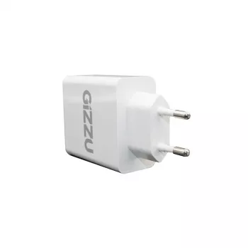 GIZZU 36W USB-C PD & QC3.0 kahe pordiga seinahoidja - valge