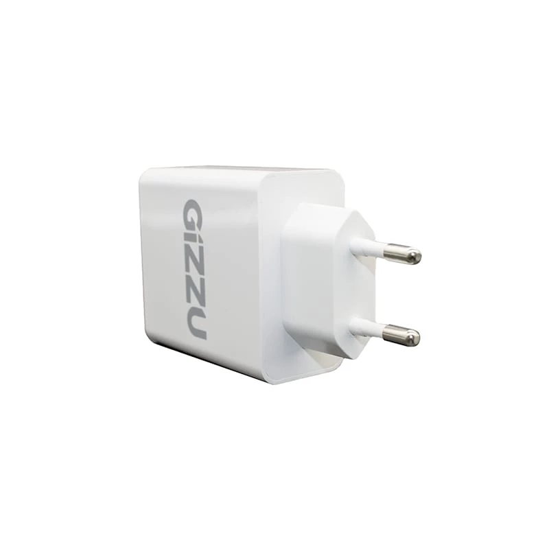 GIZZU 36W USB-C PD & QC3.0 kahe pordiga seinahoidja - valge