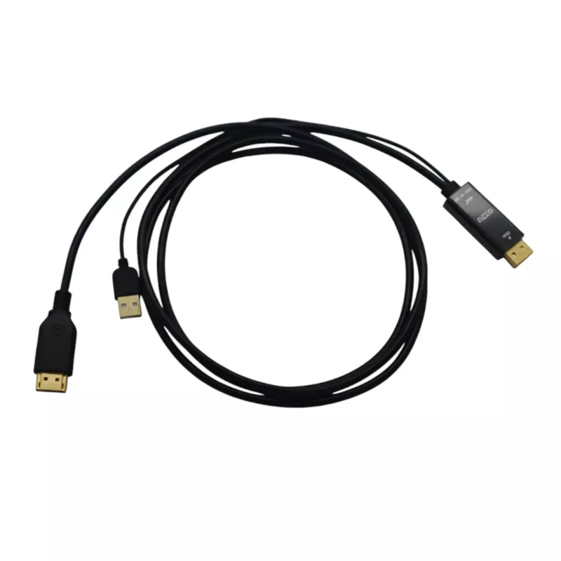 Gizzu 4K HDMI to DisplayPort aktiivne muundurkaabel 1,8 m must
