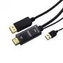 Gizzu 4K HDMI to DisplayPort aktiivne muundurkaabel 1,8 m must