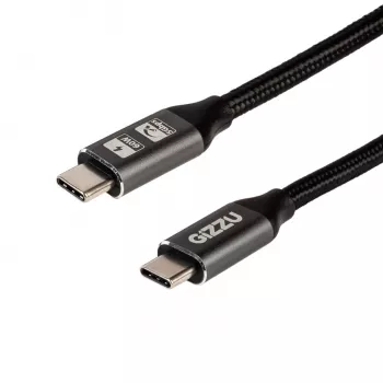 GIZZU 60W 5Gbps USB-C to USB-C kaabel 2m must