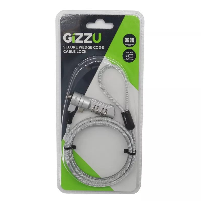 Gizzu Secure Wedge Code Kaablilukk 1.8m