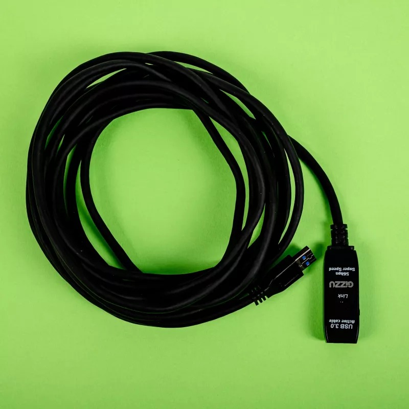 Gizzu USB 3.0 aktiivne pikenduskaabel 5m - must