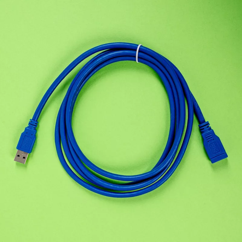 Gizzu USB 3.0 pikenduskaabel 2m – 5Gbps, isane emasele, must