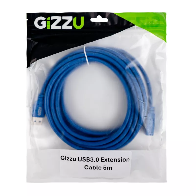 Gizzu USB 3.0 pikenduskaabel 5m - sinine