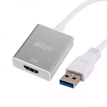 Gizzu USB 3.0 to HDMI Adapter - Full HD 1080p Video Output, Black