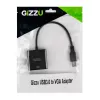 Gizzu USB 3.0 VGA adapter – Full HD 1080p väline videomuundur, USB-A isane VGA emasele, siiniga toide, must