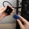 Gizzu USB 3.0 VGA adapter – Full HD 1080p väline videomuundur, USB-A isane VGA emasele, siiniga toide, must